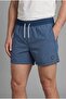 Lace-Up Waist Plaid Navy Blue Swim Shorts I3378Ax26Hs - 3