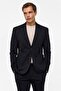 Black Slim Mono Collar Plain Pocket 6 Drop Suit - 4