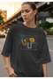 Future Digital Printed Oversize Black T-Shirt - 3