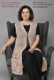 Plus Size Knitwear Women's Oversized Summer Cotton Anti-Sweat Mother's Vest Openwork Long Tunic Perforated Vest - 3