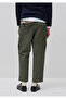 Men's green 100% cotton cargo pants with side pockets - 2