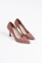 Women's Salmon Crocodile Patent Leather Stiletto Tr08Ms10B - 6