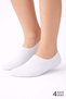 Egyptian unisex cotton super fit 4 pairs sneaker socks white - 3