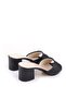 Shoe Basket 4854 Women's Stone Square Heel Comfortable Sole Dowry Slippers - 4