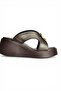 Y973965409 Brown Wedge Sole Women's Slippers - 7
