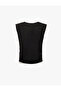 Drape Detailed Padded Degaje Collar Tank Top - 4