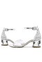 Luisa Silver Transparent Single Strap Girls' Evening Dress Shoes - 8