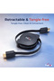 Retractable HDMI 2.0 to HDMI Cable (1 Meter) - CA888, 4K Support, High Speed 5Gbps, Black - 4