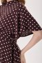 Maternity Polka Dot Pattern 100% Viscose Dress, Short Sleeve Model, Waist Belt, Collar, Long Zipper and Button Detail - 3