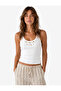 X Şahika Ercümen - Cotton Shell Detailed U-Neck Tank Top Blouse - 2
