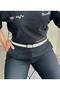 Classic Silver Model Women's Belt with Tool Buckle Waist Belt Coat Belt Dress Belt Trouser Belt - 2