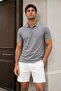 Smoked Polo Neck Regular Fit Men's T-shirt 6110