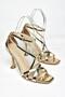 S569815334 Gold Mirror Thin Heeled Women's Evening Dress Shoes - 7