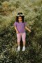 Knee-Length Tights and T-Shirt Set 1-7 Years Purple - 2