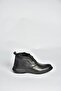 V398553603 Black Genuine Leather Women's Boots - 5