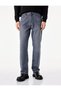 Cotton Lu Normal Waist Pocketed Vintage Straight Fit Jean Pants - 3