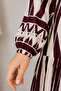 Women's Wide Cut Patterned Viscose Hijab Dress - 4