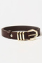 Gold Buckle Belt Brown - 6