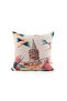 Pink Galata Tower Tapestry Throw Pillow