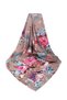 Cream Geranium Pattern Silky Scarf - 3