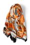 Silk Scarf - Orange Daffodil Pattern - 4