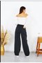 Polle Women's Black Wide Leg Ripped Detail Palazzo Jean - 3