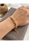 Steel Bracelet with U-Shaped Beads 316 L Steel 16+6 cm
