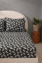Feather Patterned Elastic Sheet Set - Single/Double/King Size
