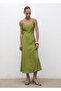 Midi Dress with Stitching Details - 2