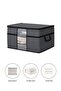 6-Piece Mega Size Quilt Storage Bag - Windowed Pillow Quilt Storage Bag 75 X 40 X 40 Cm Anthracite - 2
