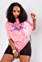 Freedom Rock Tour Printed Oversize Unisex Washable Pink Tshirt - 6
