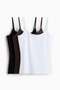 3-pack cotton strappy tops