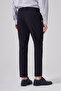 بنطلون رجالي ذو قصة ضيقة باللون الأزرق الداكن مع أربطة جانبية - 5