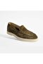 Peraleda Khaki Men's Slip-On Suede Loafer - 5