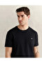 Men's Black Crew Neck Regular Fit Logo T-Shirt - 5
