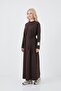 Dress with Sleeve Label Detail - Brown - 2