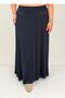 65001 Plus Size Basic Combed Cotton Skirt - Navy Blue - 3