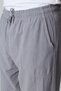 Men's Gray Jogger Pants with Elastic Waist and Laces, 100% Cotton Linen, Baggy, Comfortable, Casual Trousers - 6