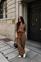 Bitter Brown Long Sleeve 100% Cotton Muslim Shirt Suit Sh365 - 5