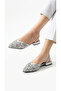 Mesh Lace Embroidered Low Heel Jurdan Bottom Back Elastic Detail Pointed Toe Women's Shoes - 7