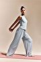 Ultra Soft Wide Leg Standard Leg Standard Length Modal Light Green Trousers I0844Ax26Hs