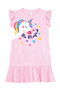 Unicorn Magic Girls Pink Ruffle Summer Dress - 3