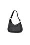 Black Leather Women's Shoulder Bag - 3