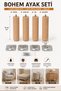 16 cm Bohemian Wooden Furniture Legs Set of 4 – Sofa, Bed Base, Nightstand, Coffee Table Leg