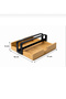 Luxury Square Metal Napkin Holder with Bamboo Base Quality Material - 2