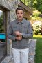 Men's Polo Collar Double Pocket Lined Seasonal Smoked Coat - A00001