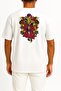 Oversized Zombie Hand Holding Samurai Illustration Unisex T-Shirt with Pocket and Back Design - 2