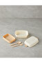 Yummy Food Plastic Lunch Box Cream - 3