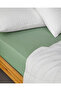 Flat Cotton King-Size Fitted Sheet, 180x200 cm, Lime Green - 4