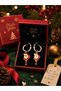 Women's and Girls' Christmas New Year Earrings Santa Claus Snowman Dangle Earrings Gift Jewelry Accessory Red Color Shiny Sparkling 2027 New Year Earrings Box Not Included - 4